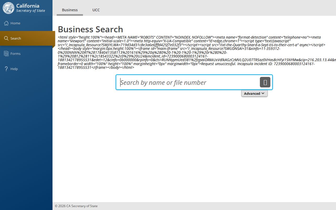 Fullerton people search California Secretary of State business search